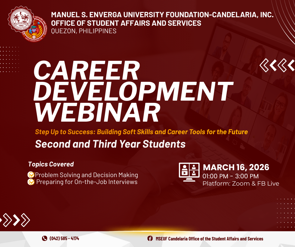CAREER DEVELOPMENT WEBINAR FOR 2ND AND 3RD YEAR COLLEGE STUDENTS